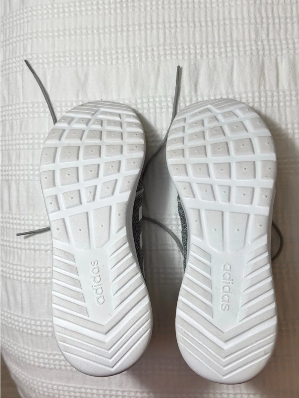 Adidas Grey Cloudfoam‎ Running Shoes with White Stripes